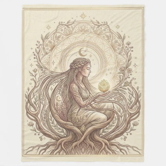 Sacred Earth Mother Fleece Blanket