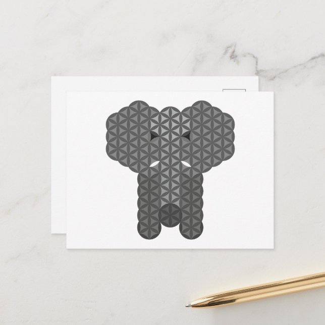 Sacred elephant - Elephant of life. Postcard (Front/Back In Situ)