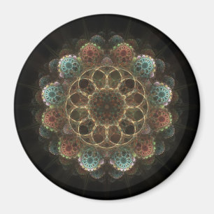 Sacred esoteric fractal fairy pattern magnet
