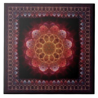 Sacred esoteric fractal framed ornament tile