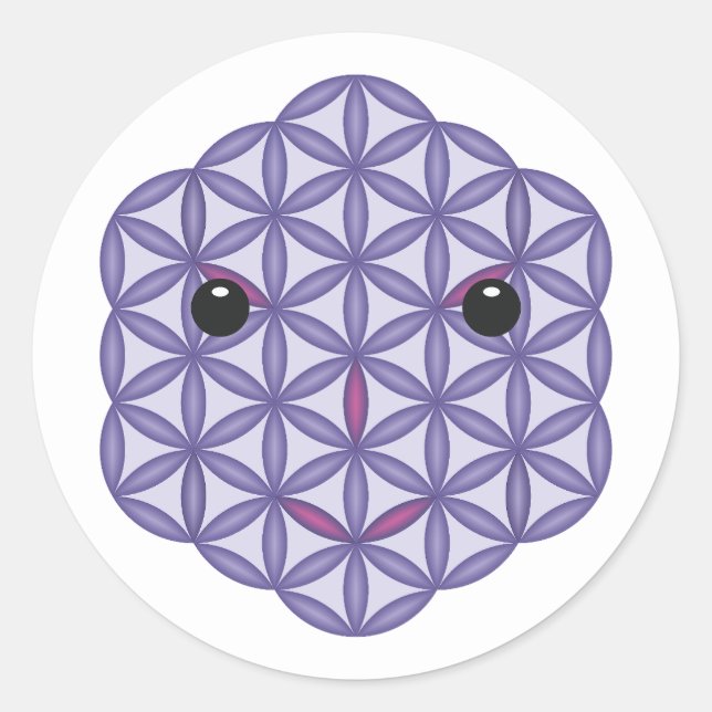 Sacred face - Arcturian, 01 Pr. Classic Round Sticker (Front)