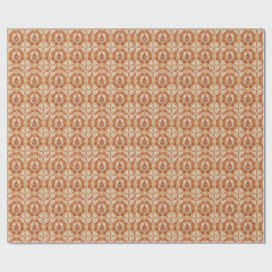 Sacred Flame Lotus Mandala - Fire Phoenix Pattern Wrapping Paper