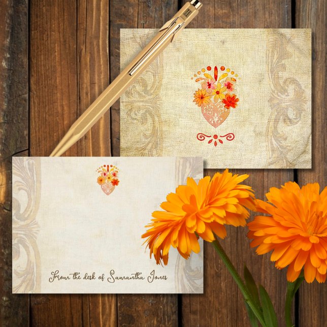 Sacred Floral Heart Mexican Baroque Muse Card (Creator Uploaded)