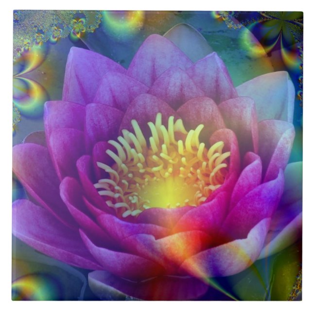 Sacred flower of Peace and Love Tile (Front)