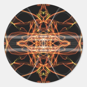 Sacred_Geo_Fractal_5 Classic Round Sticker