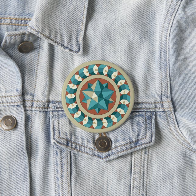 Sacred Geometry  3 Inch Round Button (In Situ)