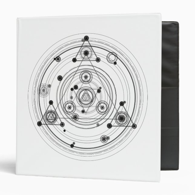 Sacred geometry and geometric alchemy design binder (Front/Inside)