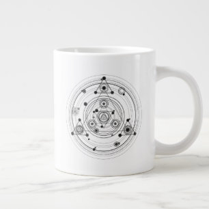 Sacred geometry and geometric alchemy design large coffee mug