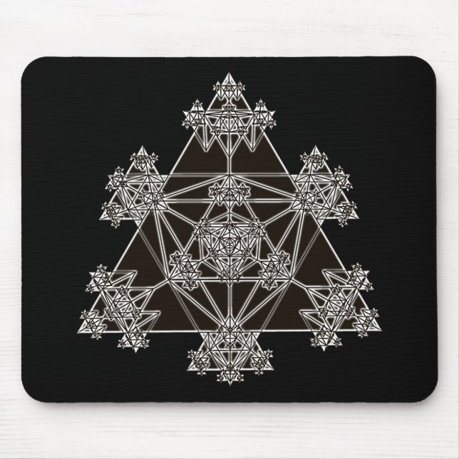 Sacred Geometry: Black Triangles: Mousepad (Front)