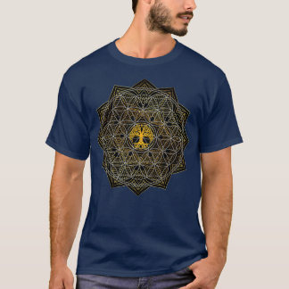 Sacred Geometry Celtic Flower Of Life T-Shirt