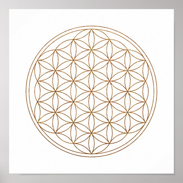 Sacred Geometry Flower Of Life (V-Henna) Poster (Front)