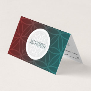 sacred geometry folded appointment reminder business card