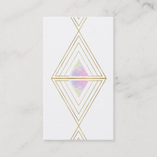 *~* Sacred Geometry Gold Geometric Triangles Business Card
