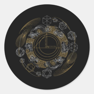 Sacred Geometry Golden Ratio Sticker   Mystic Math