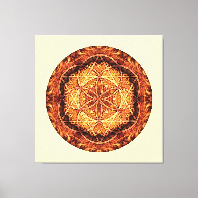 Sacred Geometry Mandala 3 Stretched Canvas Print (Front)