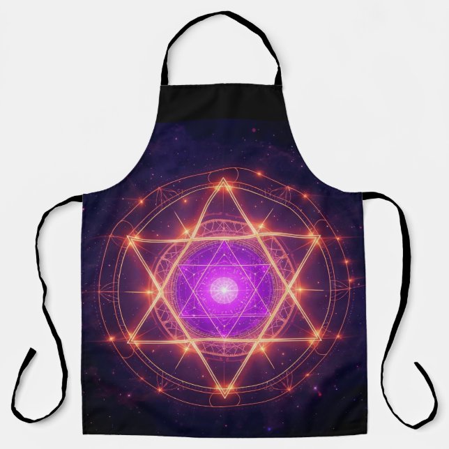 Sacred Geometry Mandala – Light Within the Cosmos Apron (Front)