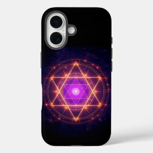 Sacred Geometry Mandala – Light Within the Cosmos iPhone 16 Case