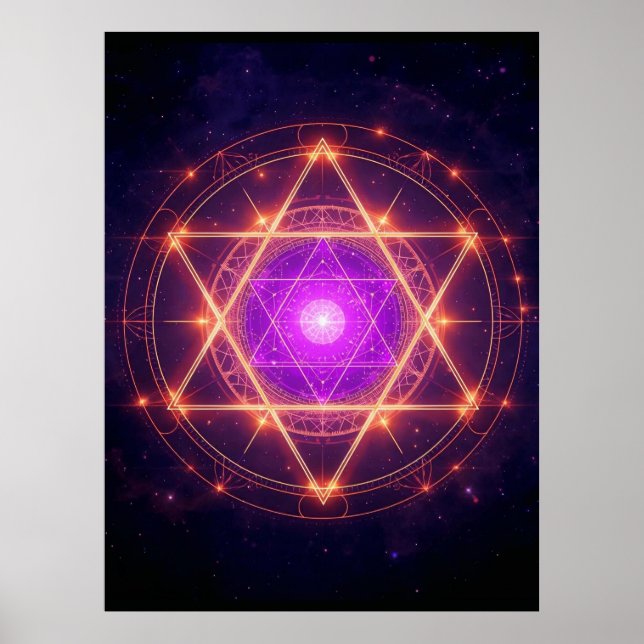 Sacred Geometry Mandala – Light Within the Cosmos Poster (Front)
