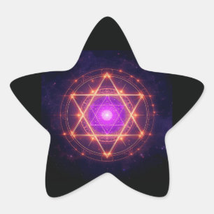 Sacred Geometry Mandala – Light Within the Cosmos Star Sticker