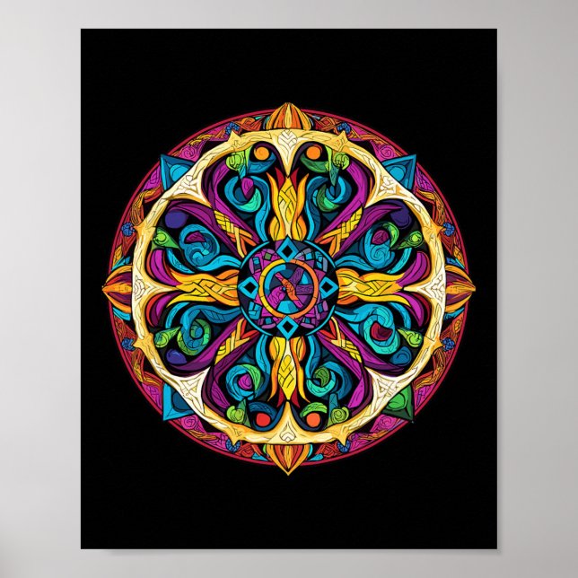 Sacred Geometry Mandala Pattern  Poster (Front)