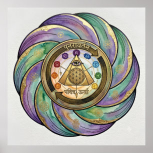 Sacred Geometry Manifestation Symbol Poster