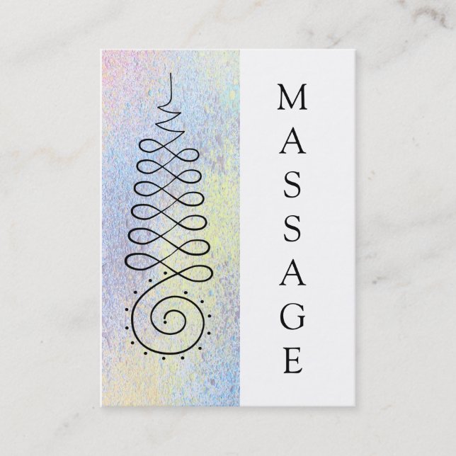 *~* Sacred Geometry Massage  Enlightenment  Pastel Business Card (Front)
