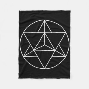 Sacred Geometry Merka Symbol Yoga Meditation Fleece Blanket