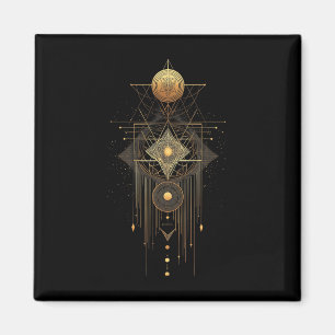 Sacred Geometry Metatron Abstract Art Deco Spiritu Magnet