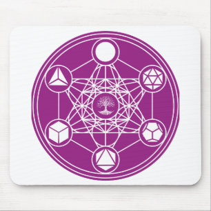 sacred geometry Metatrons Cube Abstract Energy Mouse Pad