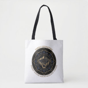 Sacred Geometry Nature Fusion • Mountains & Forest Tote Bag