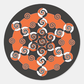 Sacred Geometry of Halloween Classic Round Sticker