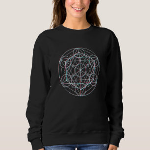 Sacred Geometry Pattern Goa Om Chakra Sweatshirt
