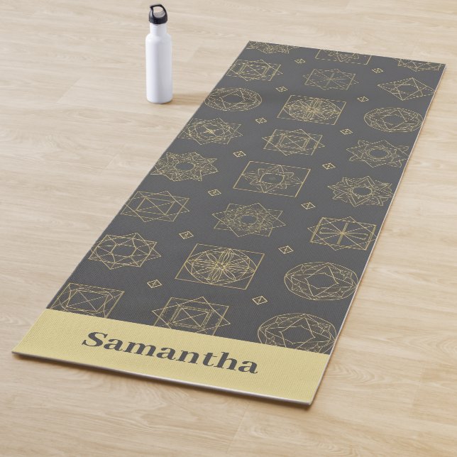 Sacred Geometry Pattern Minimal Luxe Yoga Mat (In Situ)