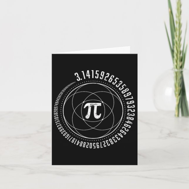 Sacred Geometry Pi Math Science Stem 3.14 Pi Day 3 Card (Front)