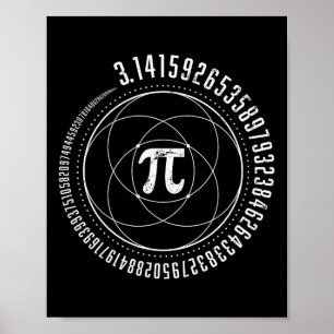 Sacred Geometry Pi Math Science Stem 3.14 Pi Day 3 Poster