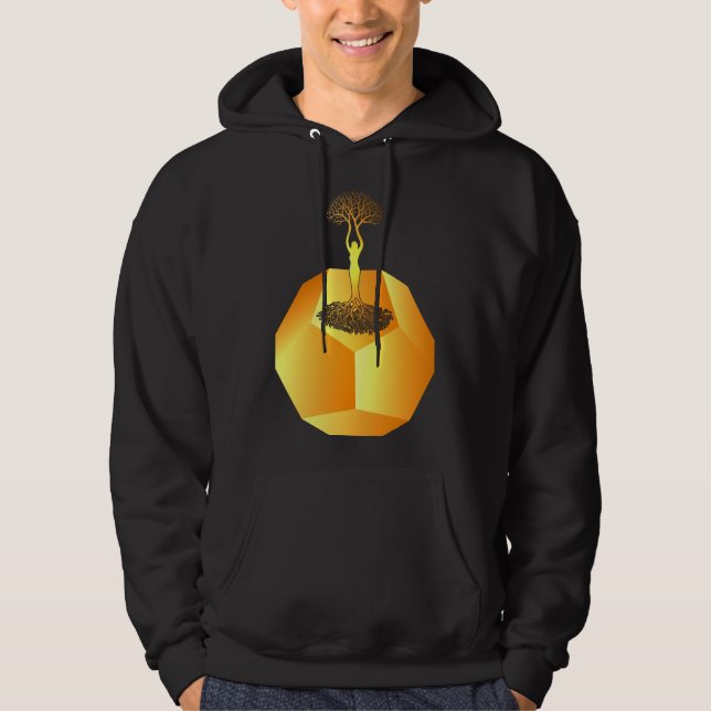 sacred geometry polygon shape tree of life  hoodie (Front)