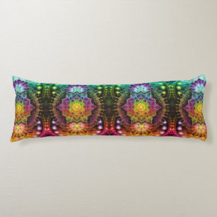 Sacred Geometry Rainbow Mandala  Body Pillow