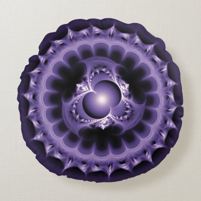 Sacred Geometry Round Pillow (Front)