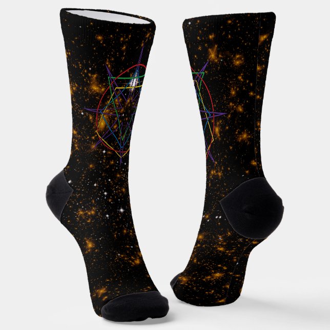 Sacred Geometry Sigil Socks (Angled)