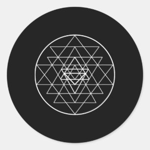 Sacred Geometry Sri Yantra Yoga Meditation Classic Round Sticker