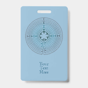 Sacred Geometry Symbol - Chartres Labyrinth 1 Badge
