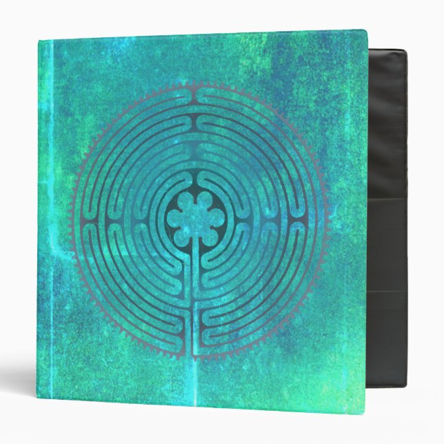 Sacred Geometry Symbol - Chartres Labyrinth 1 Binder (Front/Inside)