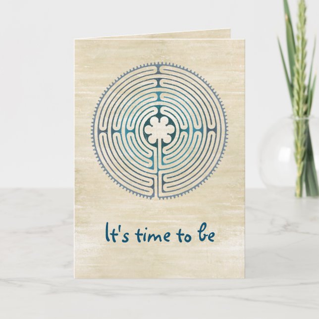 Sacred Geometry Symbol - Chartres Labyrinth 1 Card (Front)