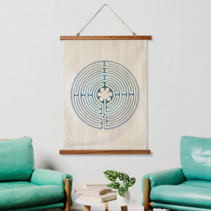 Sacred Geometry Symbol - Chartres Labyrinth 1 Hanging Tapestry