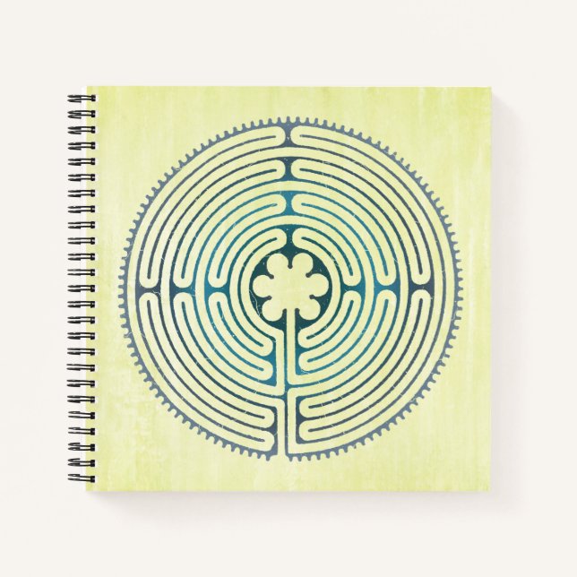 Sacred Geometry Symbol - Chartres Labyrinth 1 Notebook (Front)