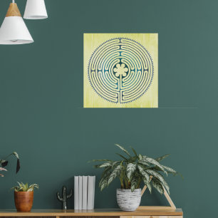 Sacred Geometry Symbol - Chartres Labyrinth 1 Poster