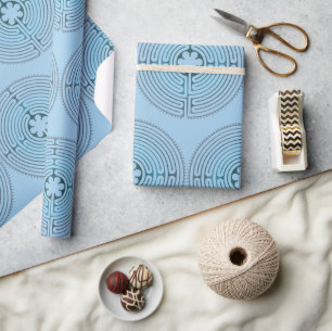 Sacred Geometry Symbol - Chartres Labyrinth 1 Wrapping Paper
