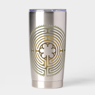 Sacred Geometry Symbol - Chartres Labyrinth 4 Insulated Tumbler