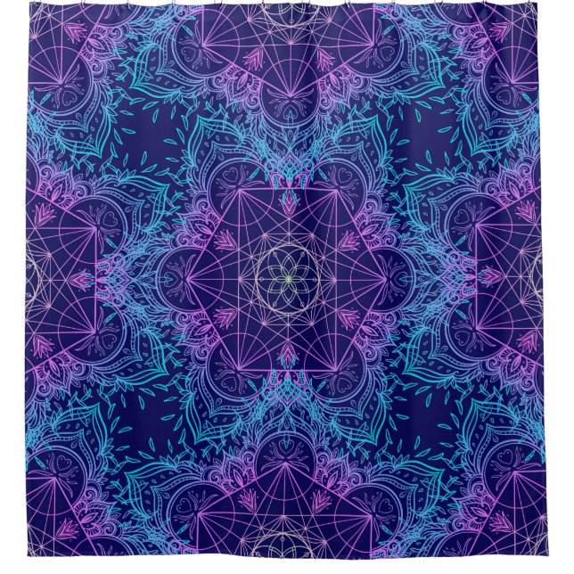 Sacred Geometry Symbols in Mandala seamless patter (Front)