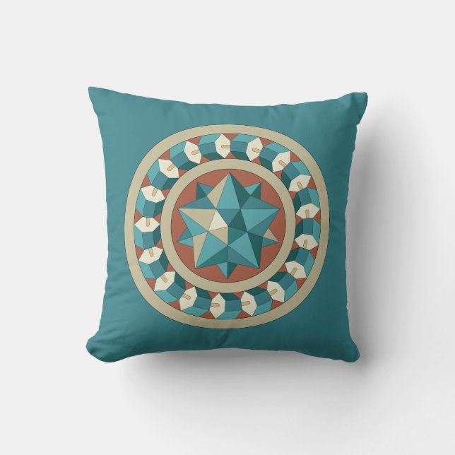 Sacred Geometry Throw Pillow (Front)